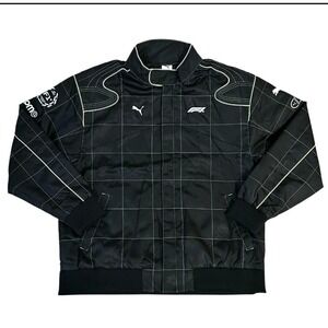 Men PUMA F1‎ Racing Full Zip Jacket Black Casual Athletic Sweater 631639 01 Sz L